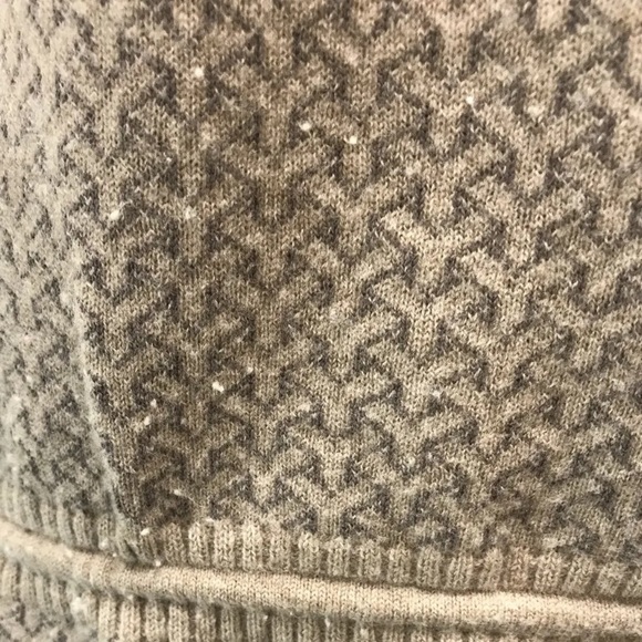 Lacoste Sleeveless Brown Geometric Sweater 44 Women Wool Cotton Draw String - Picture 5 of 12